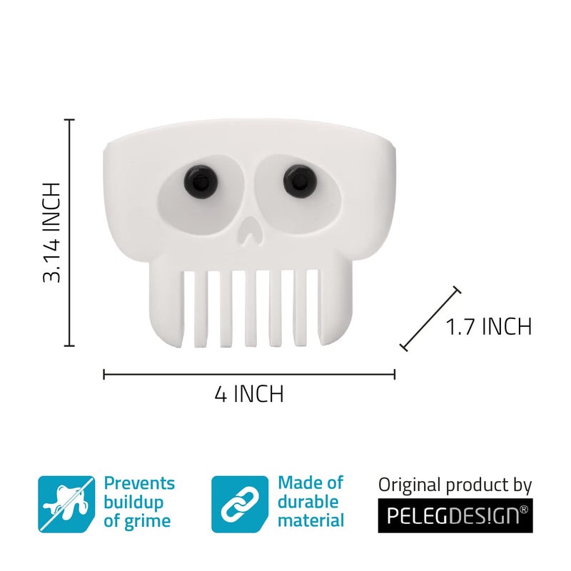 Peleg Design Brain Drain White Skull Sponge Holder for Kitchen, Bath, or Sink, Drains and Dries All Types of Sponges, 1 Sponge Included - Image 5